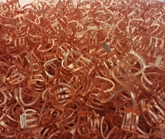 Copper Intalox saddle rings